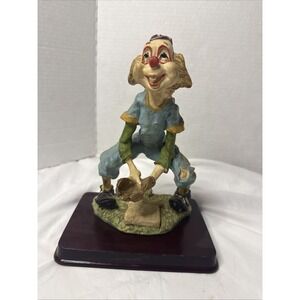 Vintage Albert Price Clown Baseball Player "Missing The Ball"  Catcher Figurine